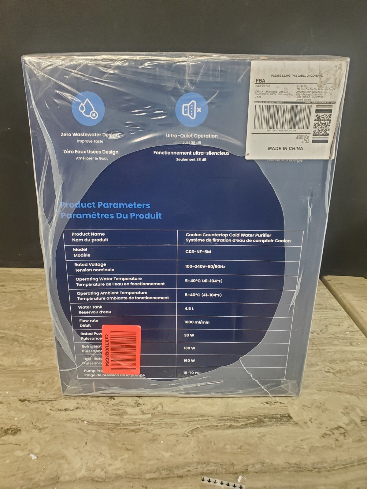 NEW GLACIER FRESH C03 Coolon Countertop Cold Water Purifier w/ Upgraded Elarisey