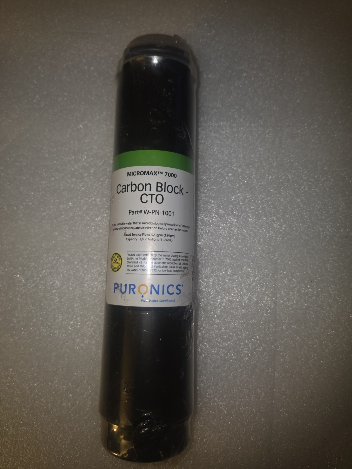 Puronics Micro Max 7000, Carbon Block CTO, Part # W-PN-1001