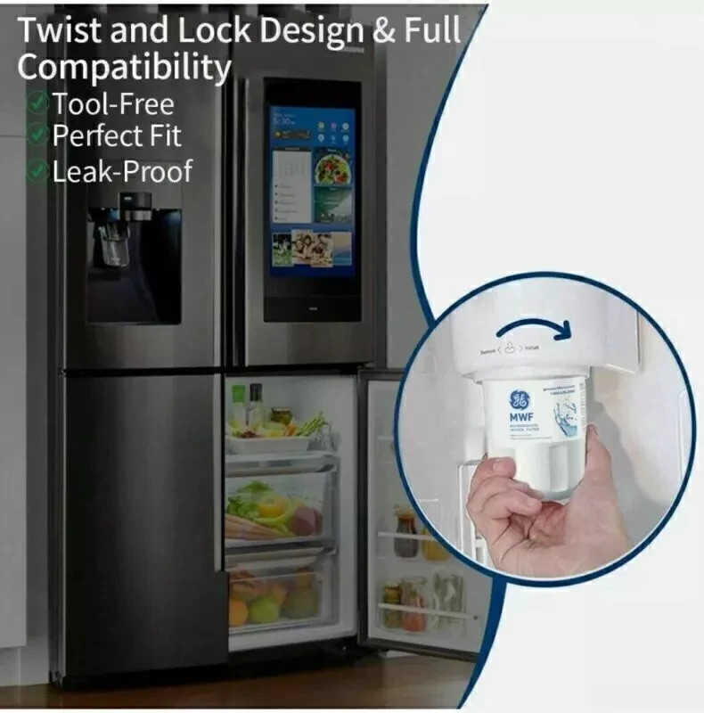 New 4 PACK GE MWF GWF 46-9991 MWFP Smartwater Fridge Water Filter