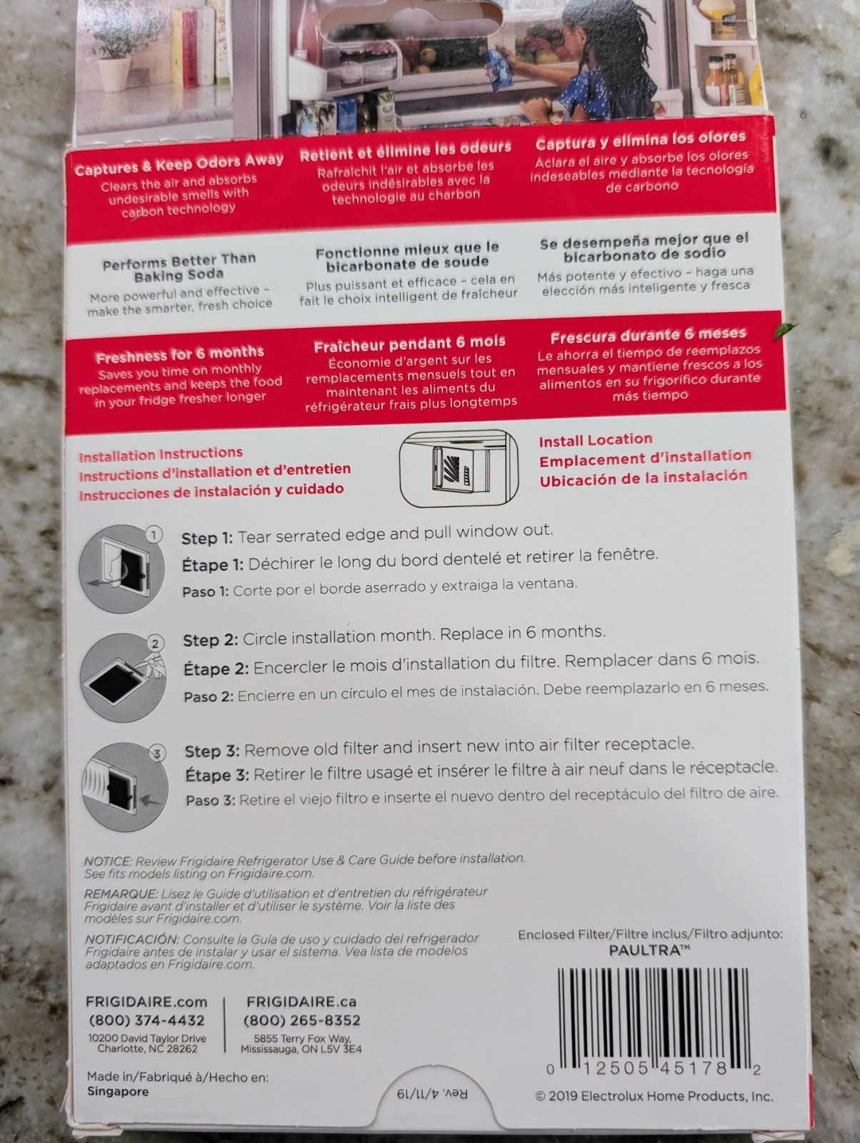 GENUINE FRIGIDAIRE WF3CB REFRIGERATOR WATER & PAULTRA AIR FILTER COMBO – NEW