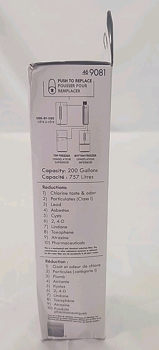Kenmore 469081 Refrigerator Water Filter – White. New.