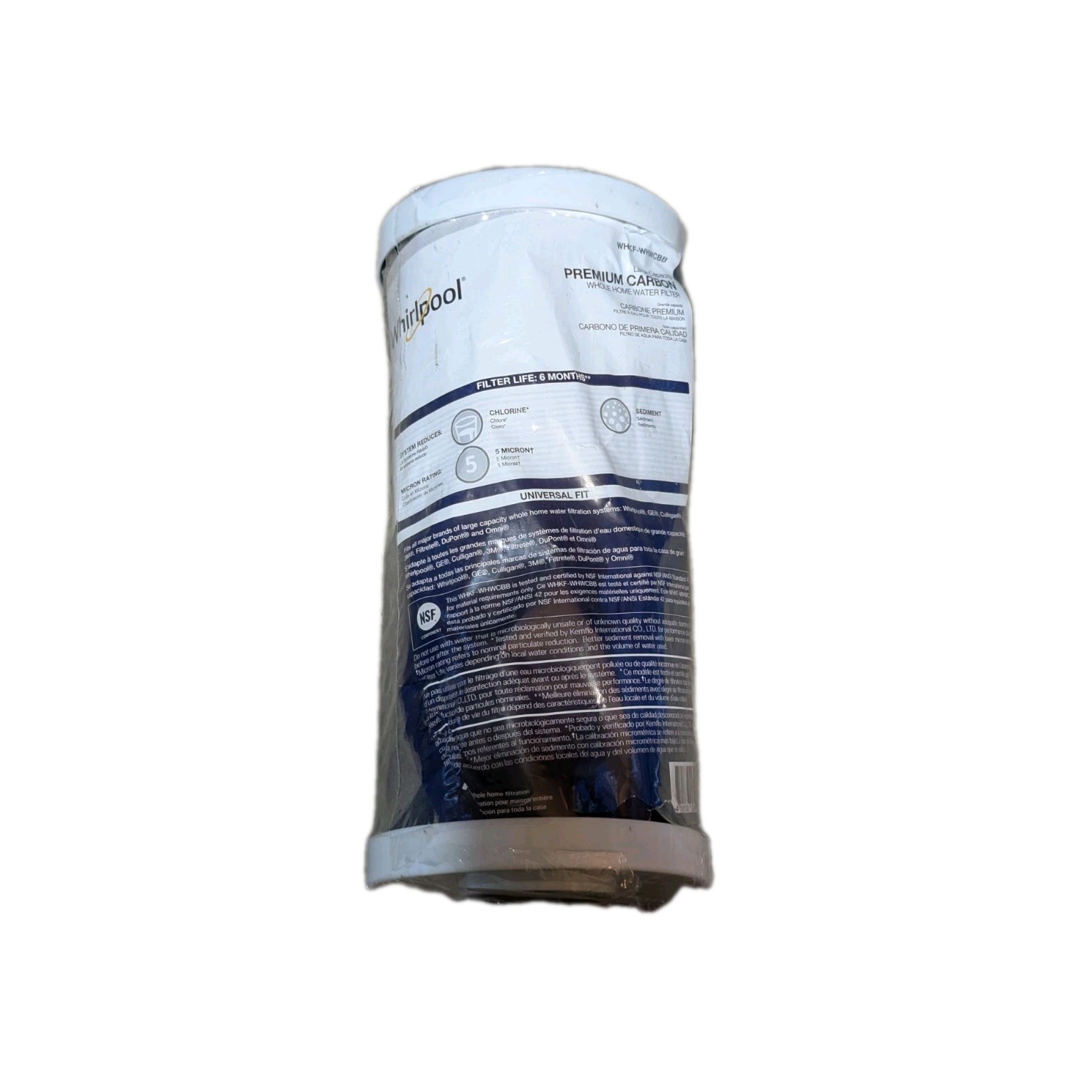 Whirlpool 10”x4.5” Premium Carbon Water Filter WHKF-WHWCBB Universal Home Filter