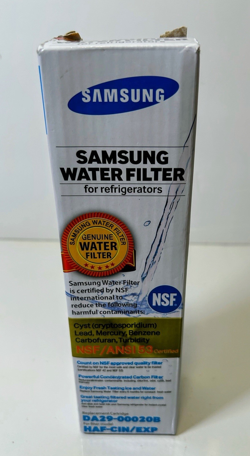 Samsung DA29-00020B HAF-CIN/EXP Refrigerator Ice Water Filters NSF