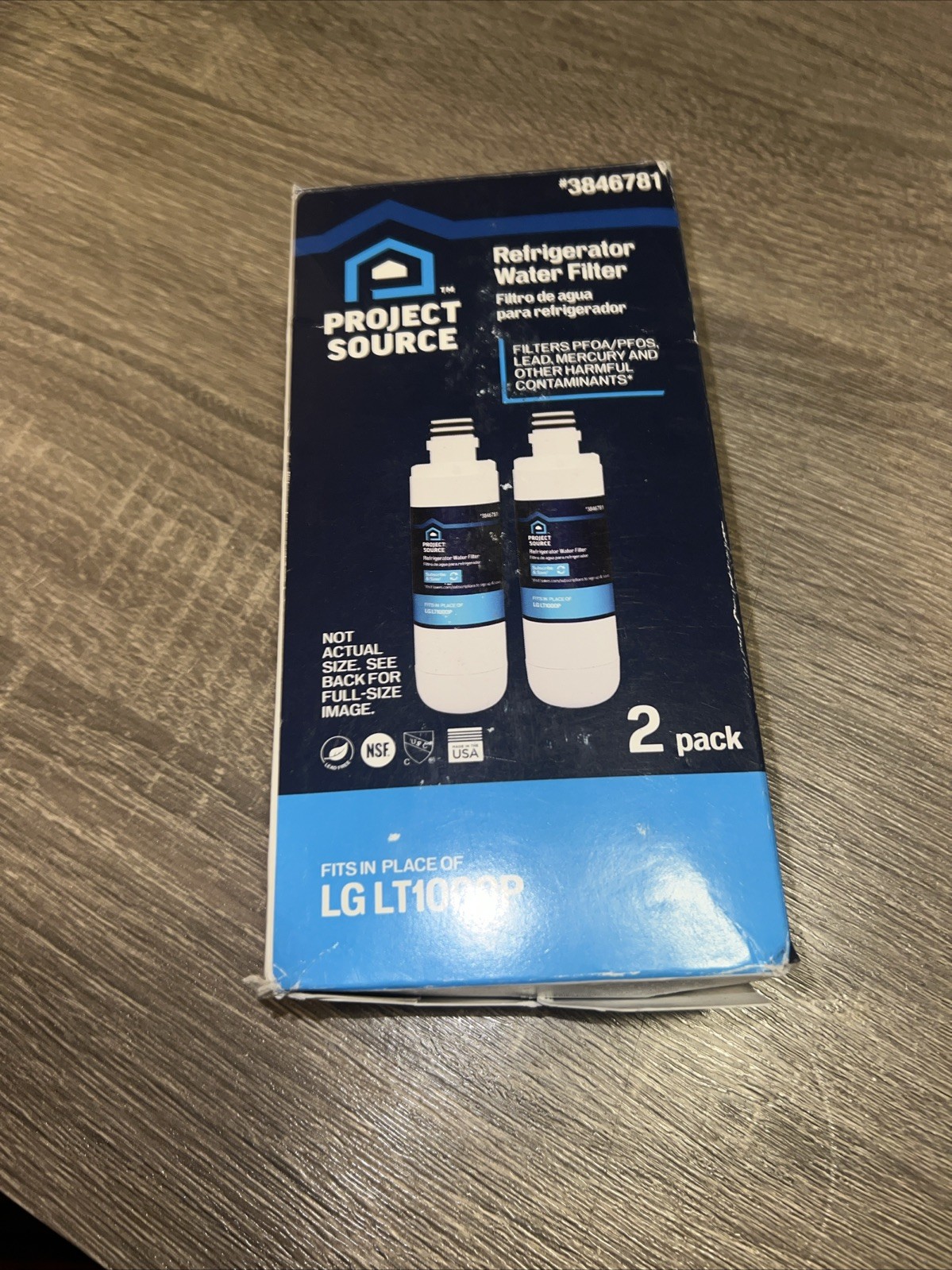 Project Source Twist-in Refrigerator Water Filter L-5-2 Fits LG LT1000P 2-Pack