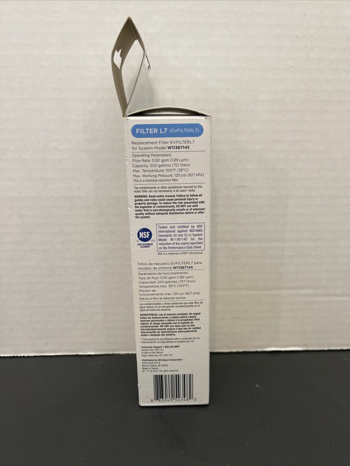 EveryDrop Value FILTER L7 by Whirlpool for LG LT700 200 Gallon NSF Rated Filter