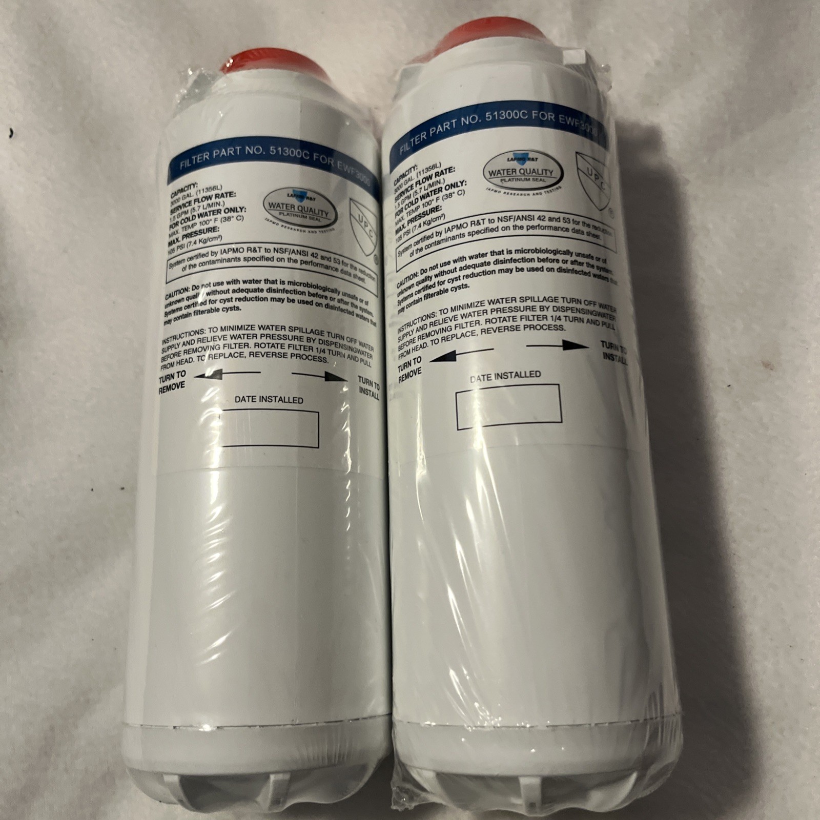 2 PACK 51300C Water Filter NO Chip for Elkay 51300C EWF3000 Ezh20 Bottle Filler