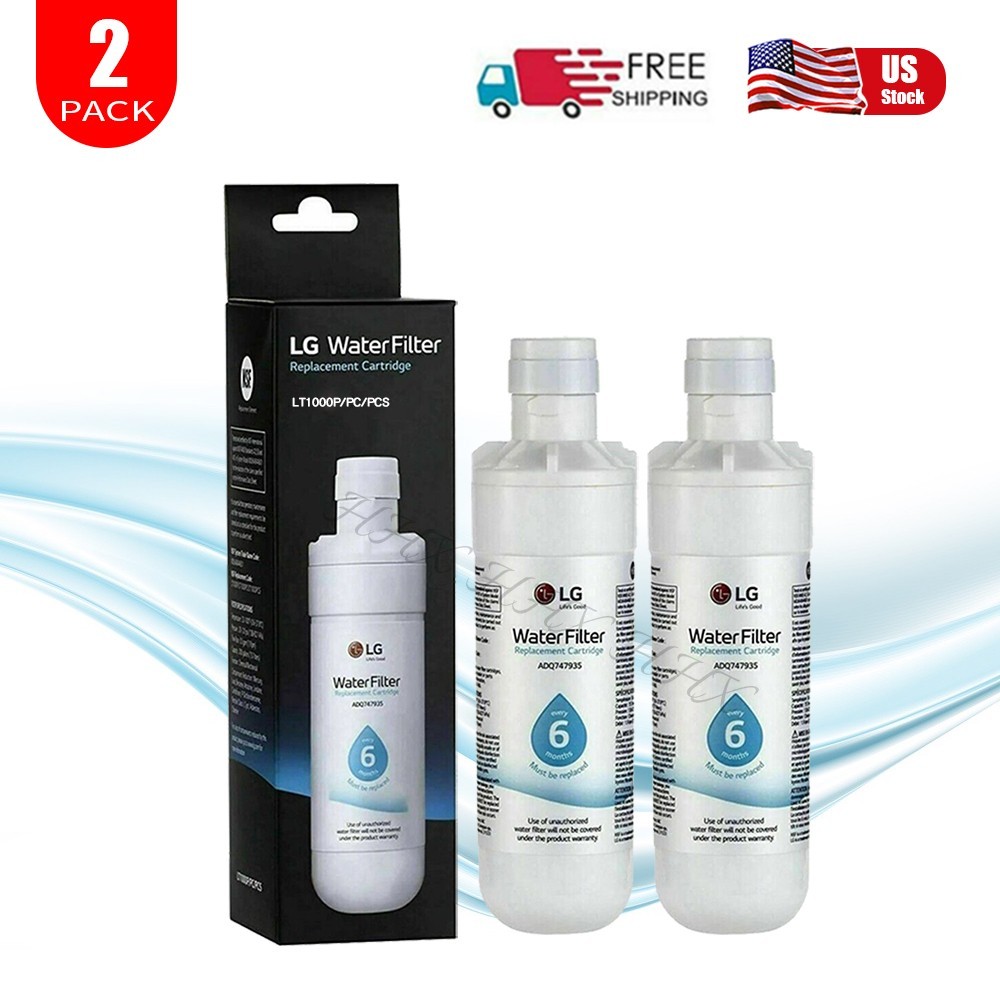New Sealed LG LT1000P Refrigerator Water Filter Replacement ADQ747935, 2 Pack