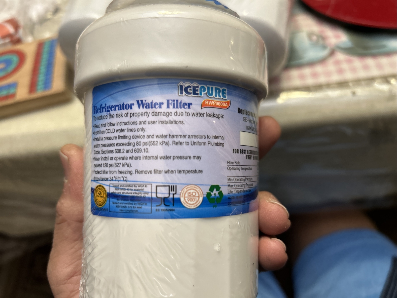 ICEPURE Replacement For GE MWF SmartWater MWFP GWF Fridge Water Filter