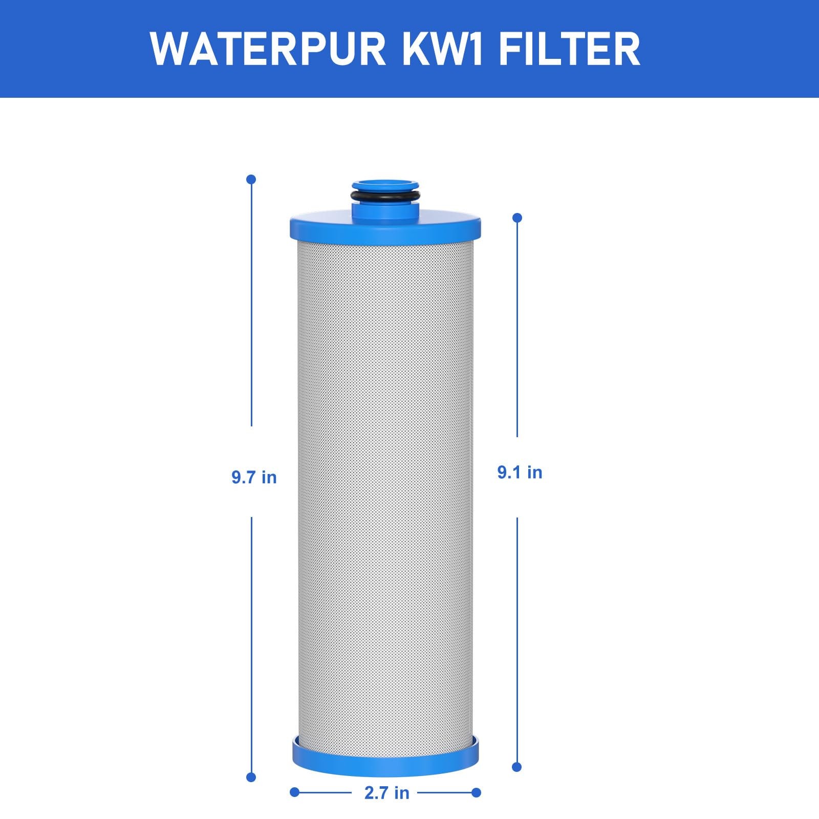 Vickmons KW1 RV Water Filter 2.5×10″ 2-Pack Replacement for RCS/FR1