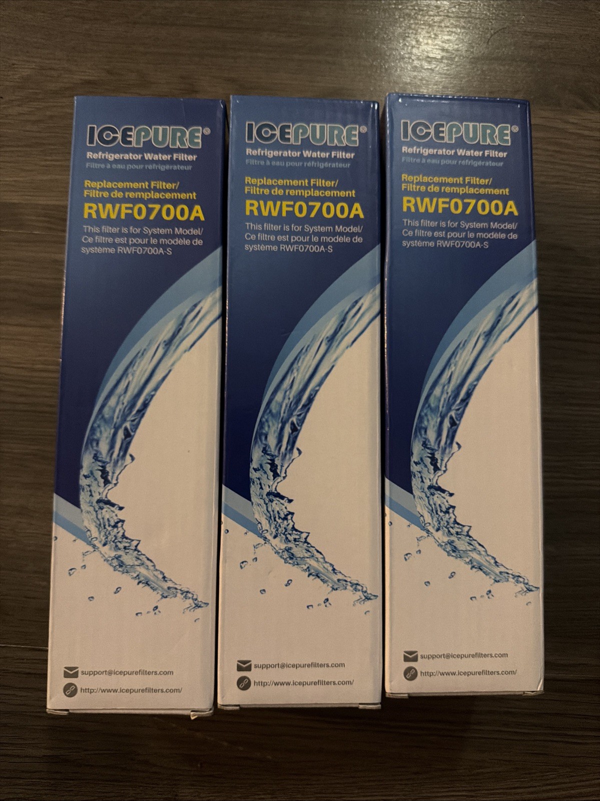 IcePure RWF0700A Water Filter 3 pack- Brand New, Unused, Open Box
