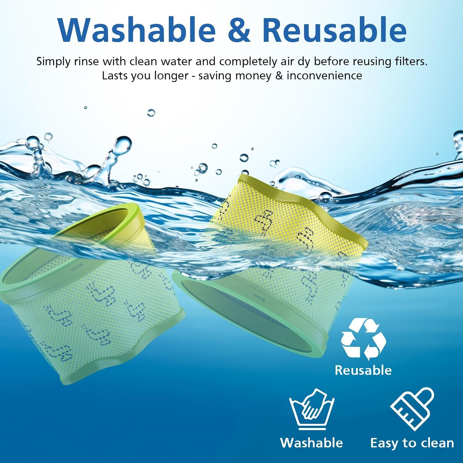 4 Pack Replacement Pre filters Compatible with LG CordZero A9 Series Cordless