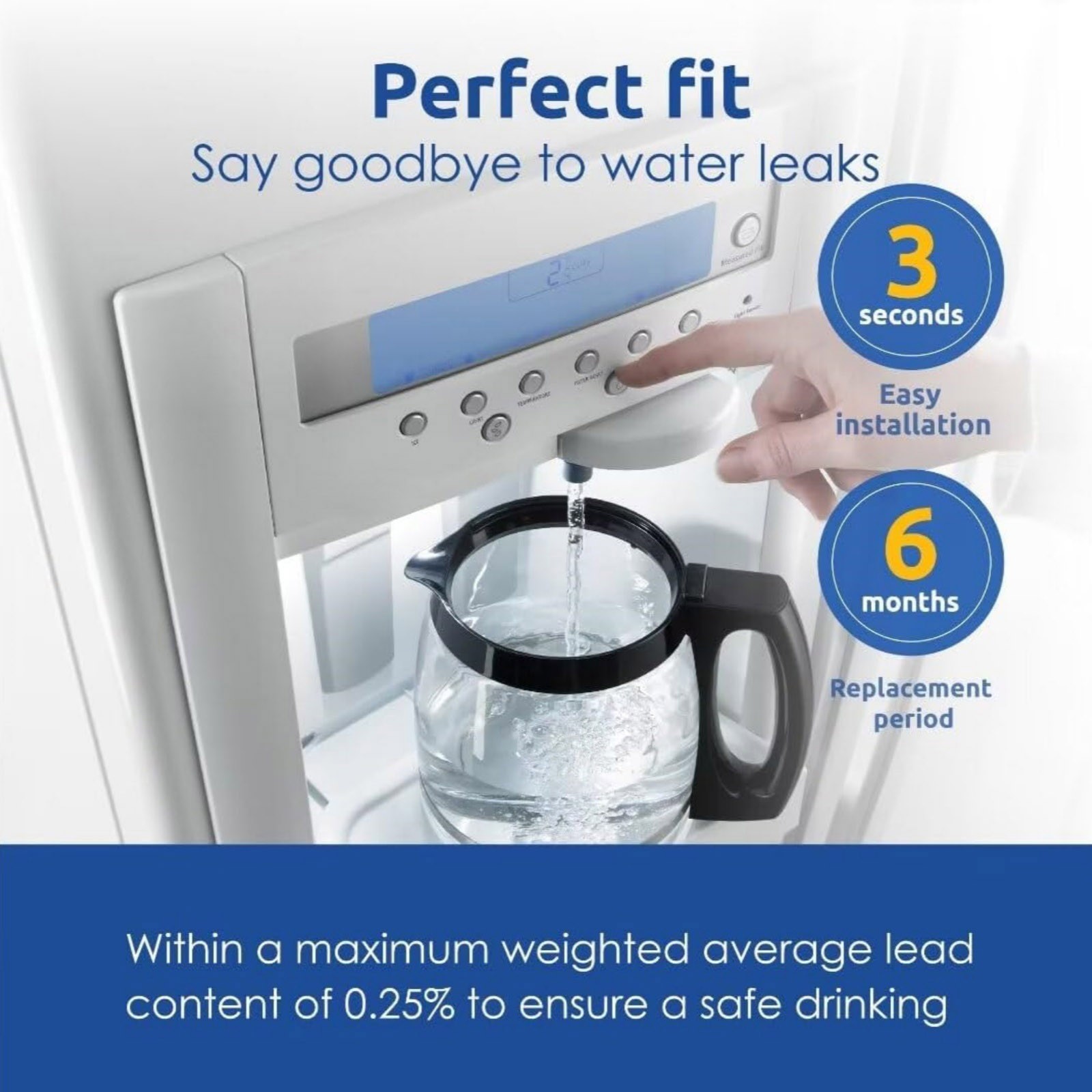 For Frigidaire EPTWFU01 Replacement Refrigerator Water Filter Cartridge Model