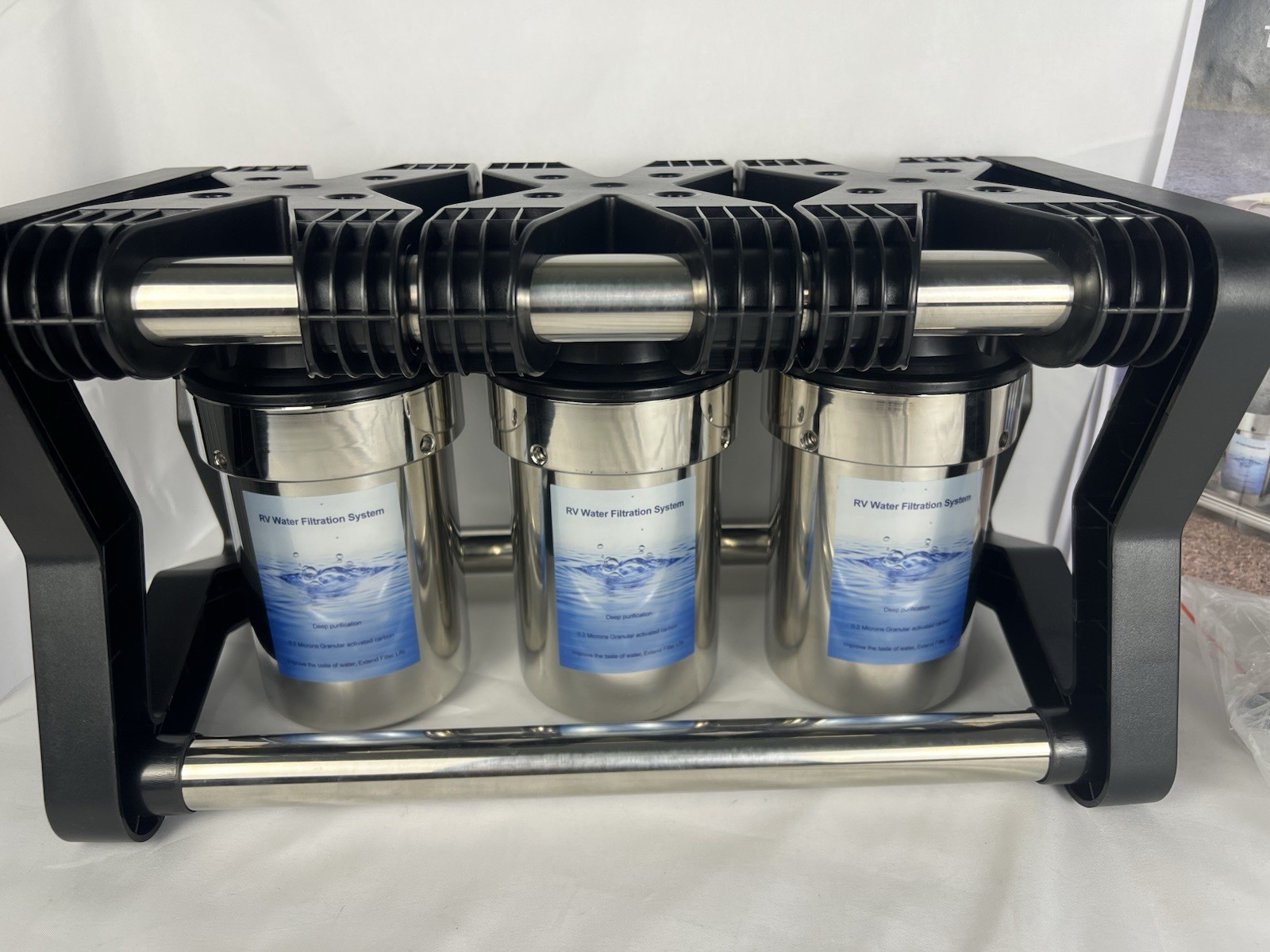 Compact 3-Stage 0.2 Micron RV Water Filter -Open Box Bargain! Never Used!