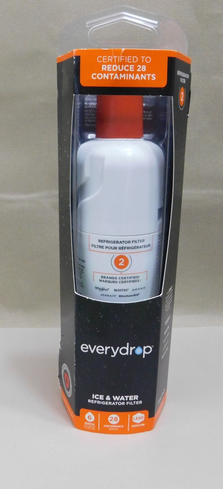 EveryDrop #2 Ice & Water Refrigerator Filter. White New.