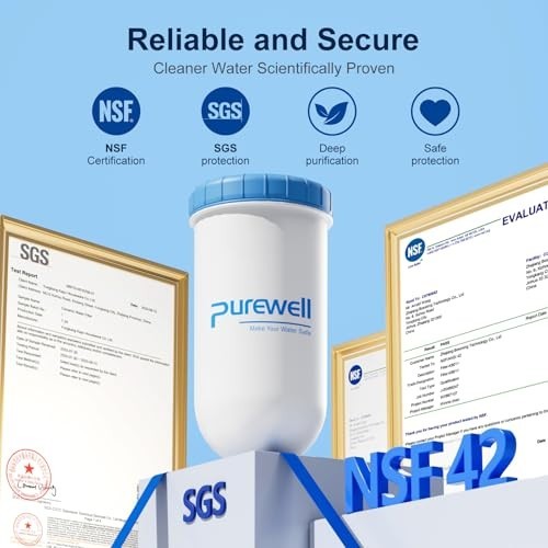Purewell 8-Stage Alkaline Pitcher Filter Cartridges 4-Pack