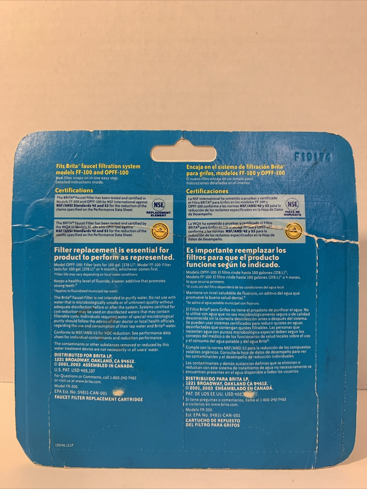 Brita On-Tap Faucet Water Filter Chrome, 2 Count Fits Model FF-100 OPFF-100