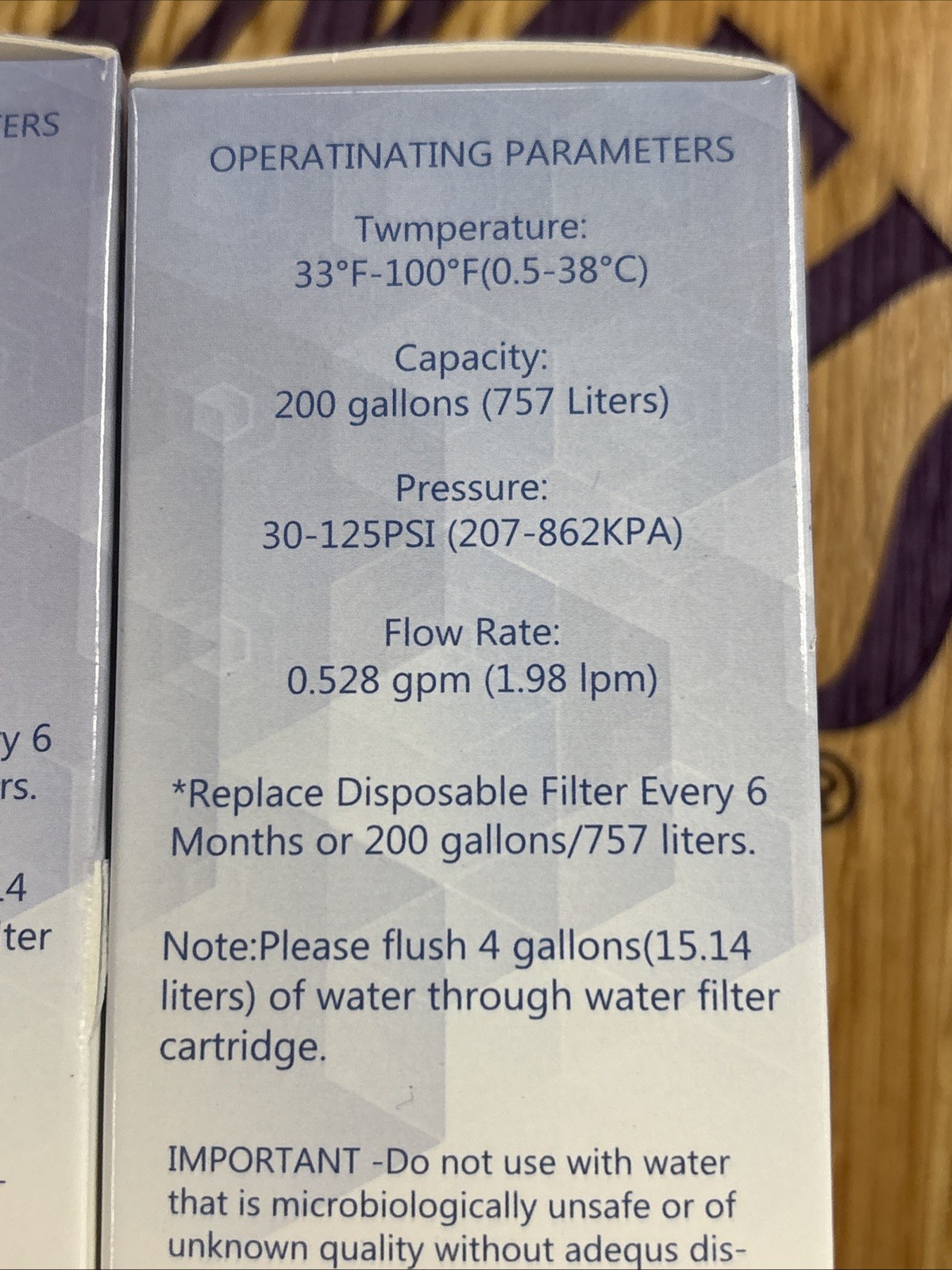 Waten H2O Replacement Filter For EDR2RXD1, W10413645A, W10413645. Replaces W005