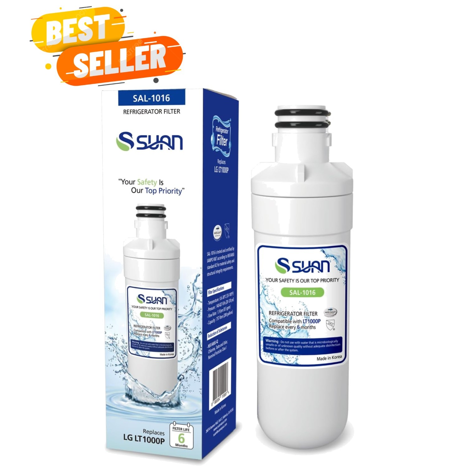 Reliable LG Refrigerator Water Filter – NSF42 Certified for Pure Drinking Water