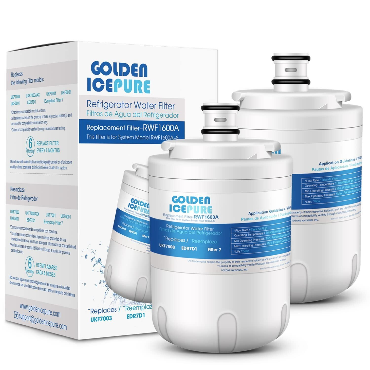 RWF1600A Refrigerator Water Filter Replacemnt for UKF7003 UKF7003AXX, UKF7001