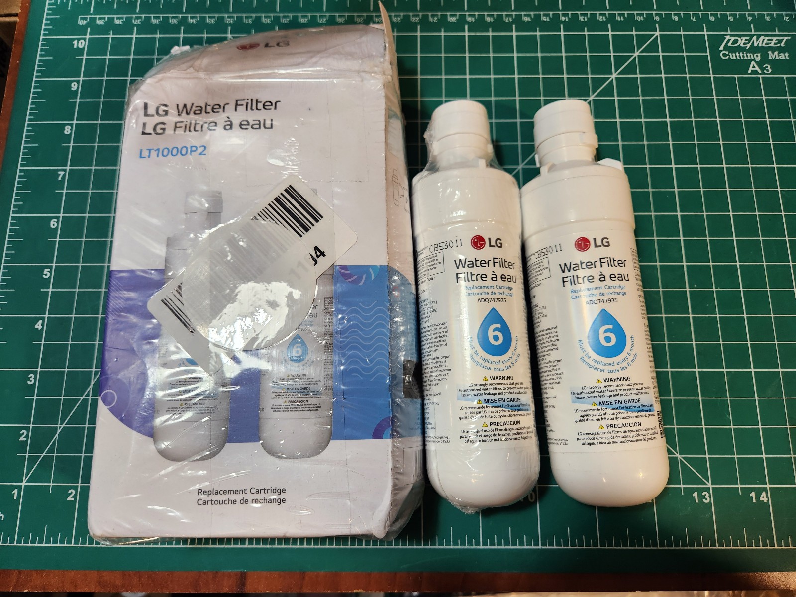 LG LT1000P2 6-Month 200 Gallon Refrigerator Replacement Water Filter 2 Pack