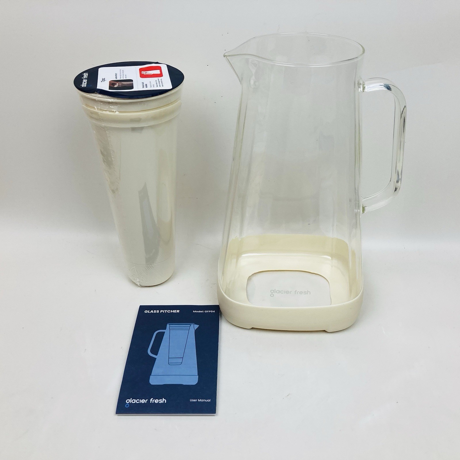 Glacier Fresh 10 Cup Carbon Water Filtration Glass Pitcher Model GFP04