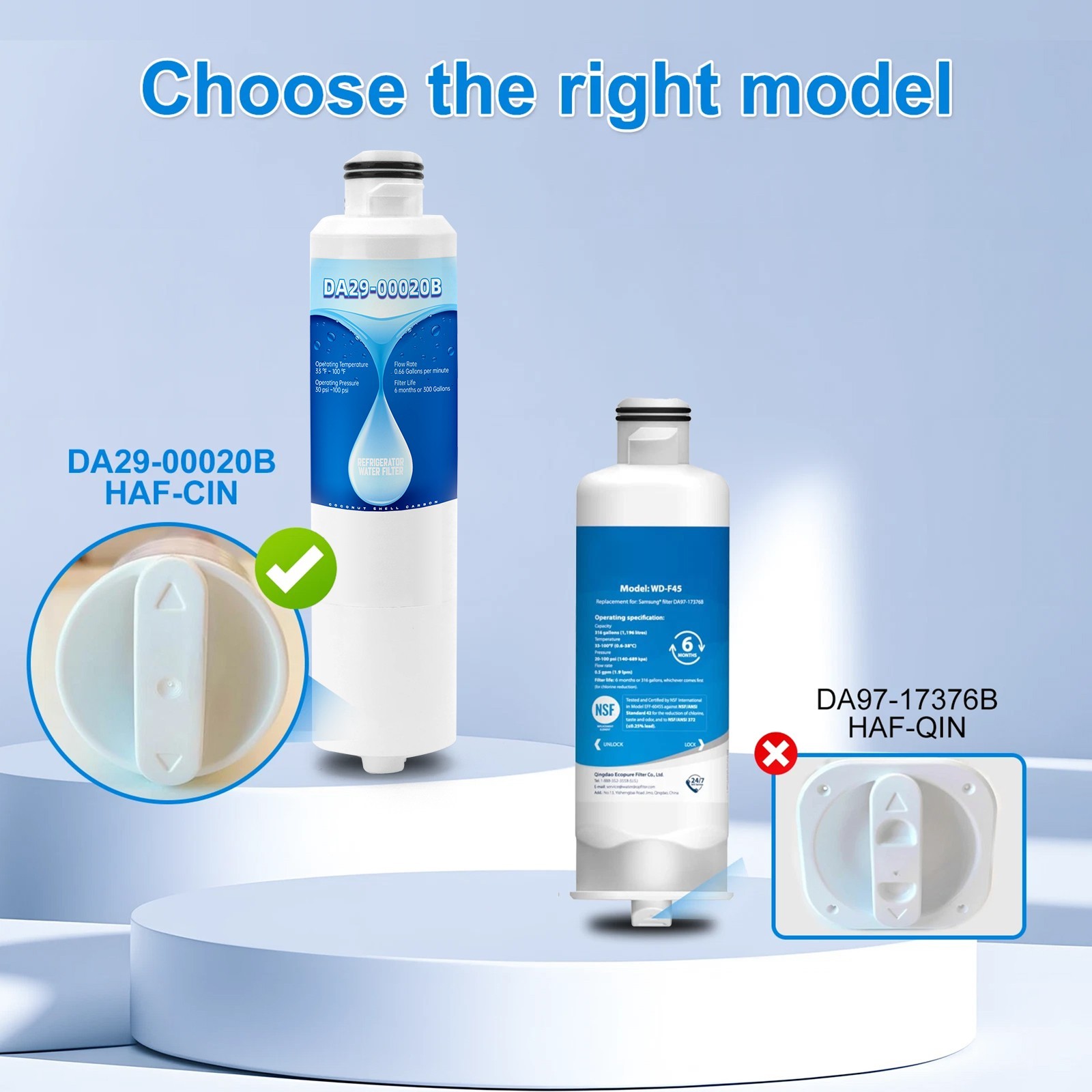 UKF8001 Refrigerator Water Filter replacement for Maytag UKF8001AXX750 3 packs
