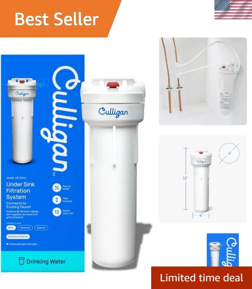 Cleaner Water at Your Tap: Under-Sink Filter with Easy Installation & Durability