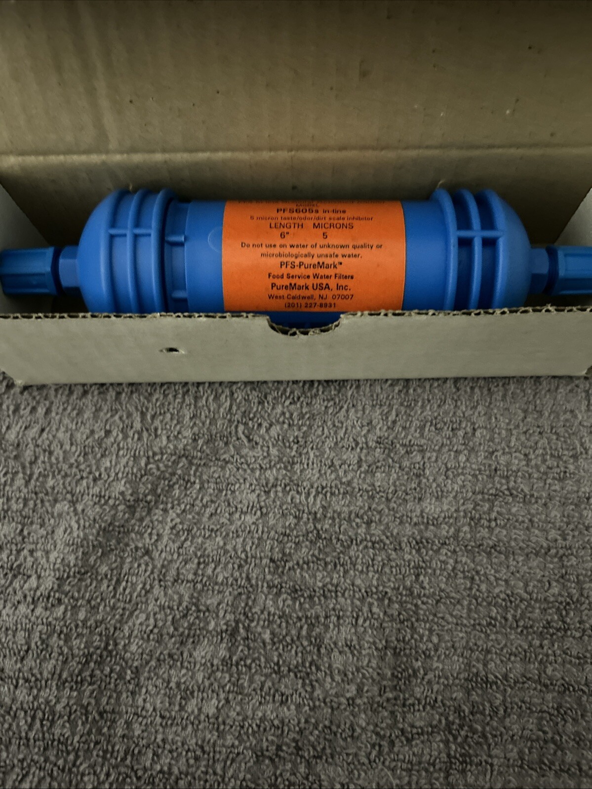 Puremark In-line Water Filter Model PFS605s (for ice maker) ICE-19-150