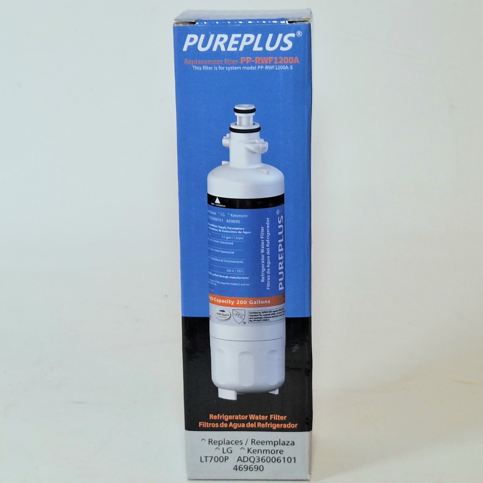 Pureplus PP-RWF1200A Replacement Water Filter for LG LT700P & Kenmore