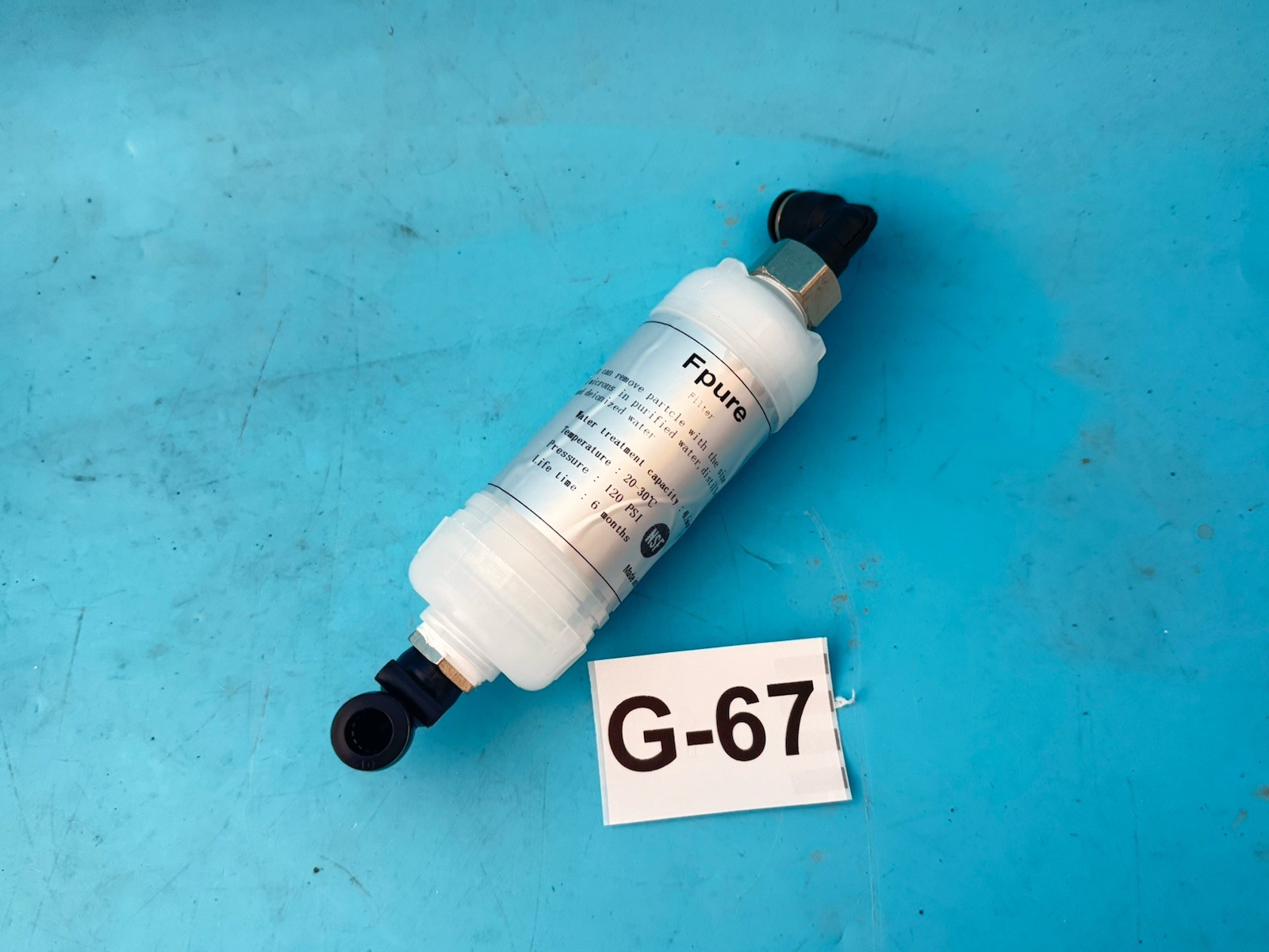 Inline Water Filter 20-30°C 120 PSI Quick Connect Purifier RO Fridge System 6 Mo
