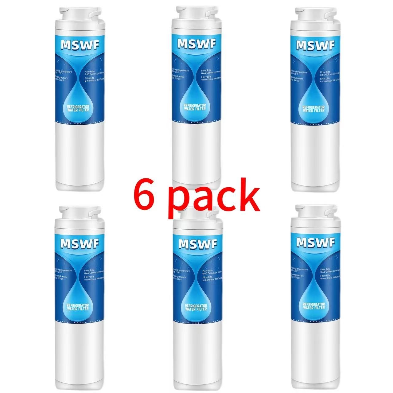 MSWF Refrigerator Water Filter Replacement for GE 101820/A, 101820A, 101821-B