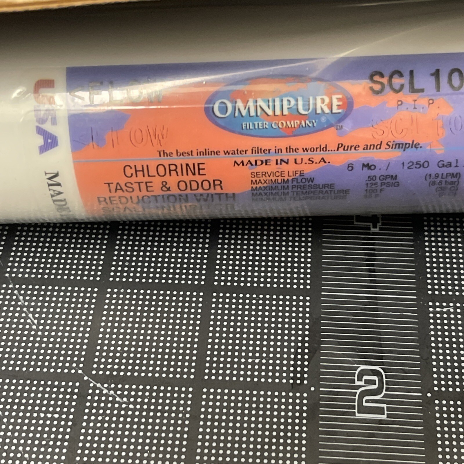 Omnipure SCL10 Scale Inline Water Filter, Flow Rate 0.5GPM,10 Microns + Fittings