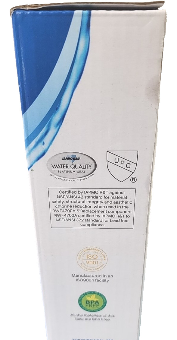 Ice Pure Refrigerator Water Filter Replacement Filter RWF4700A