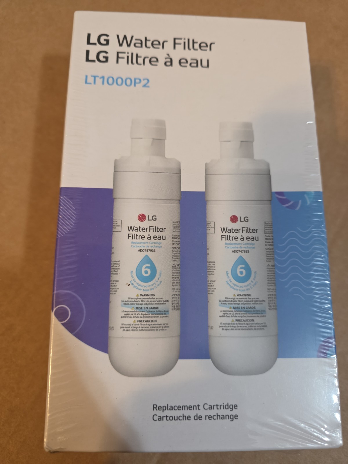 LG LT1000P2 6-Month / 200 Gallon Refrigerator Replacement Water Filter – 2 Pack