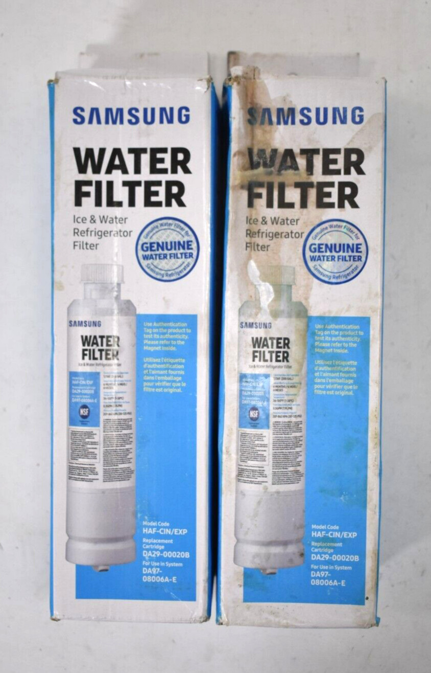 Lot of 2 Samsung Refrigerator Water Filter Cartridge Replacements HAF-CIN/EXP