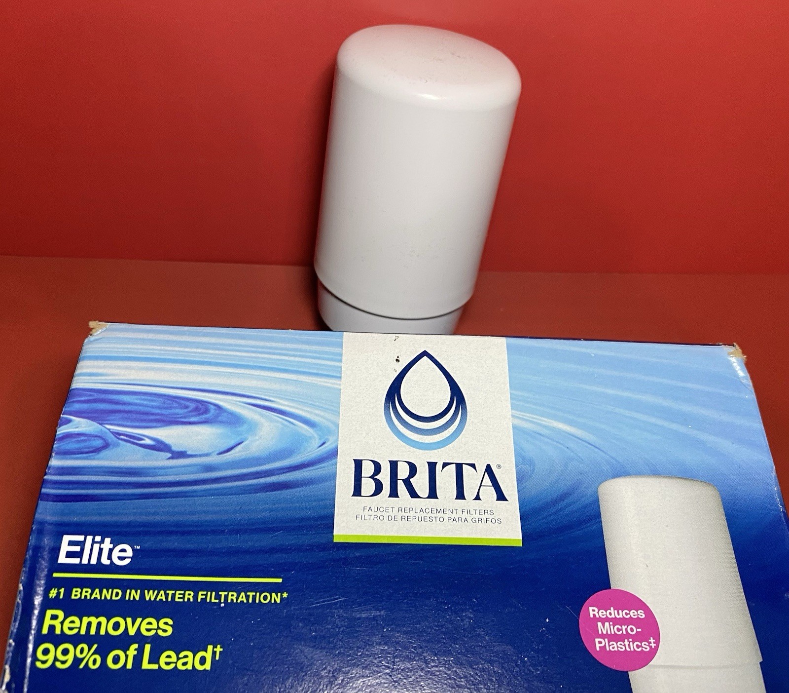 Brita Faucet Elite White Filter Cartridge Replacement Remove 99% Lead 1 Count