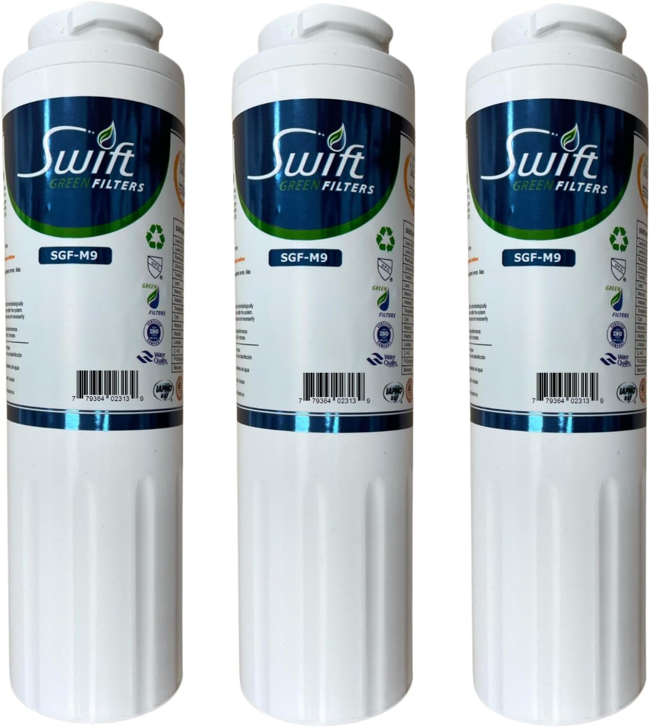 SGF-M9 Water Filter 3-Pack for UKF8001, EDR4RXD1, 46-9005, Made in USA