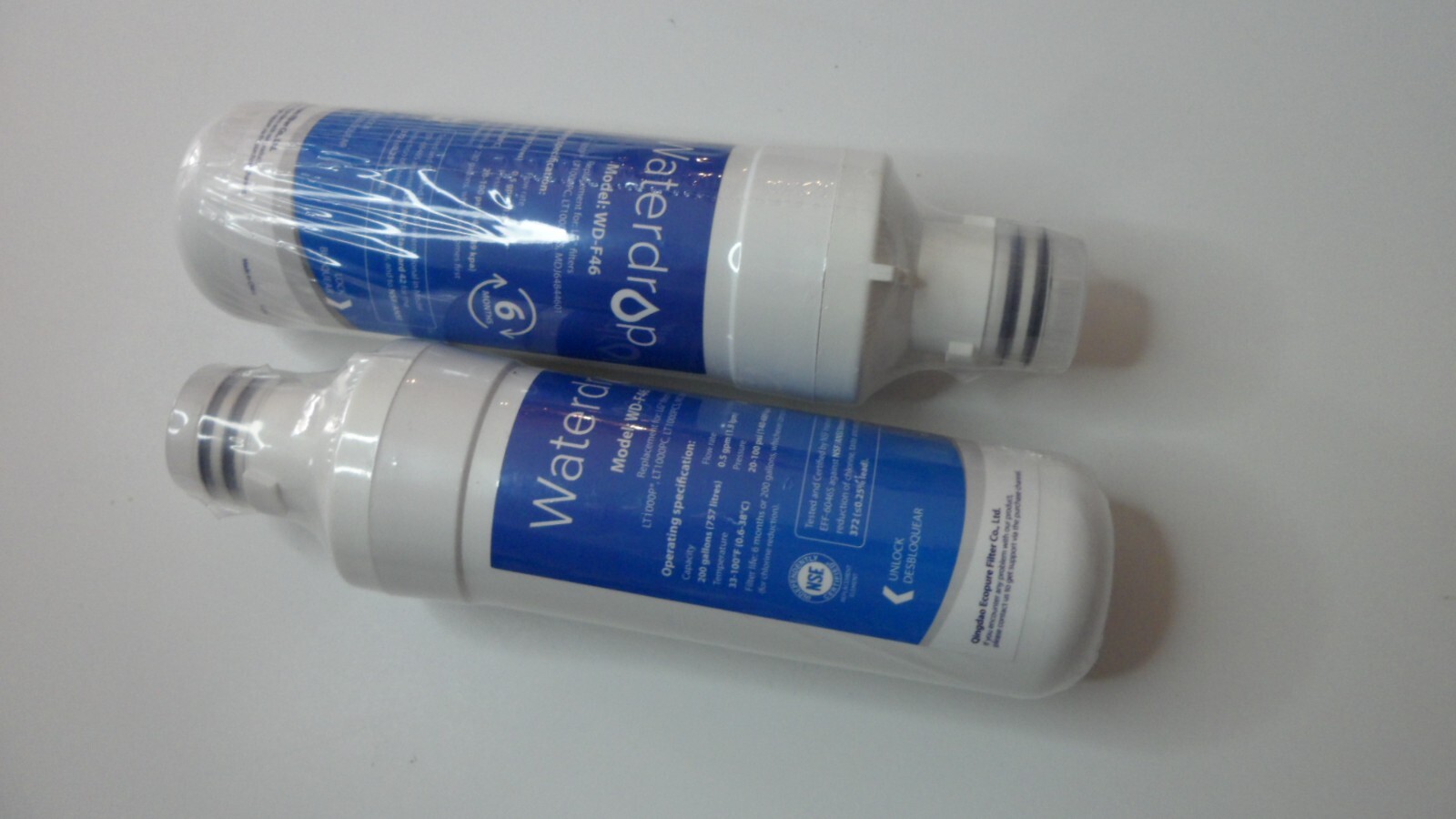 NEW 2 pack Waterdrop Replacement Filter (Model: WD-F46) FREE ShpN