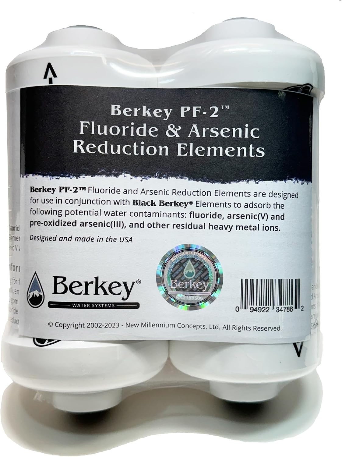 2-Pack Authentic PF-2 Filters for Arsenic and Fluoride Removal in Berkey Systems