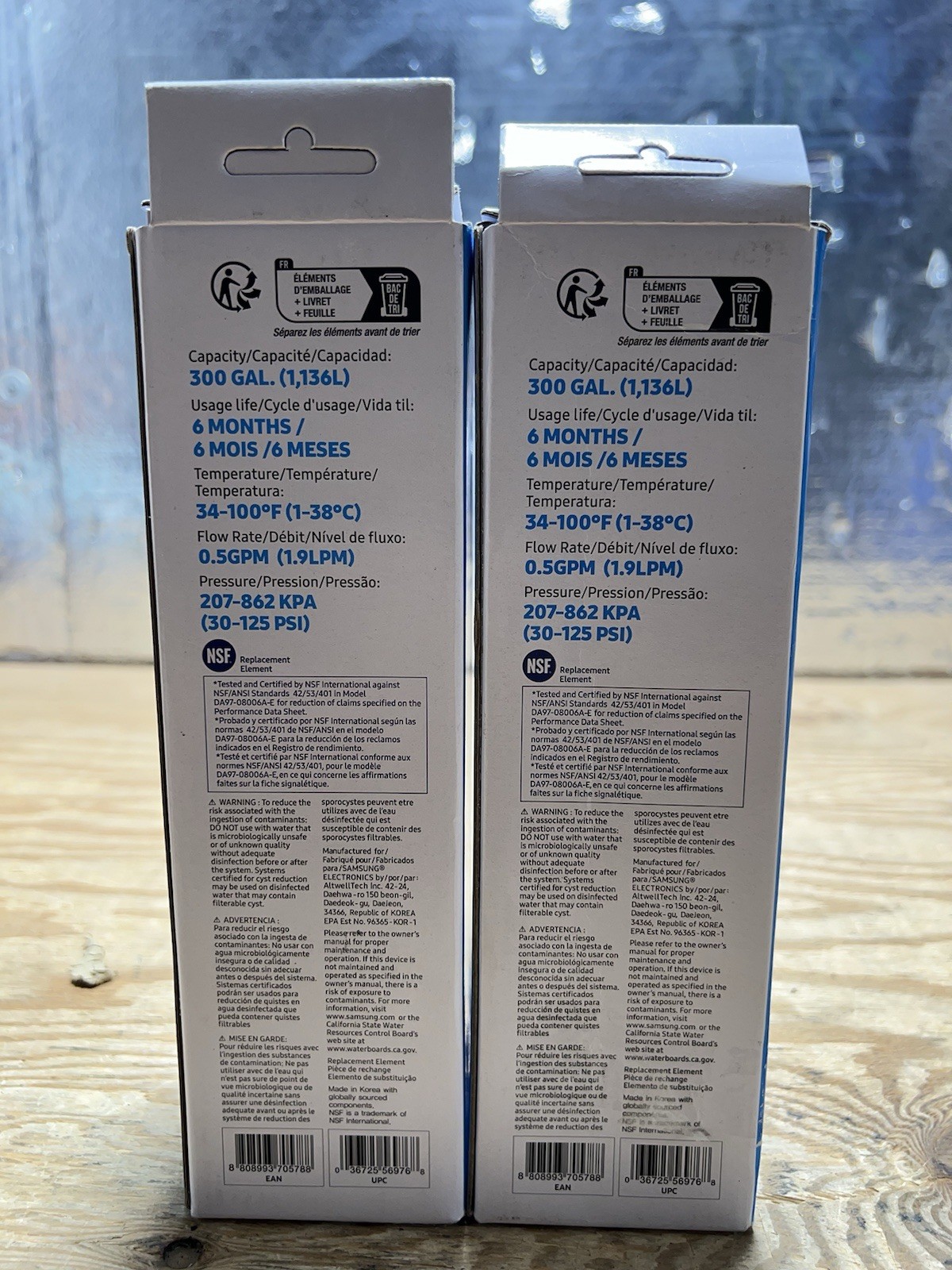 2 PACK Genuine Samsung DA29-00020B HAF-CIN/EXP-REFRIGERATOR Water Filter,USA