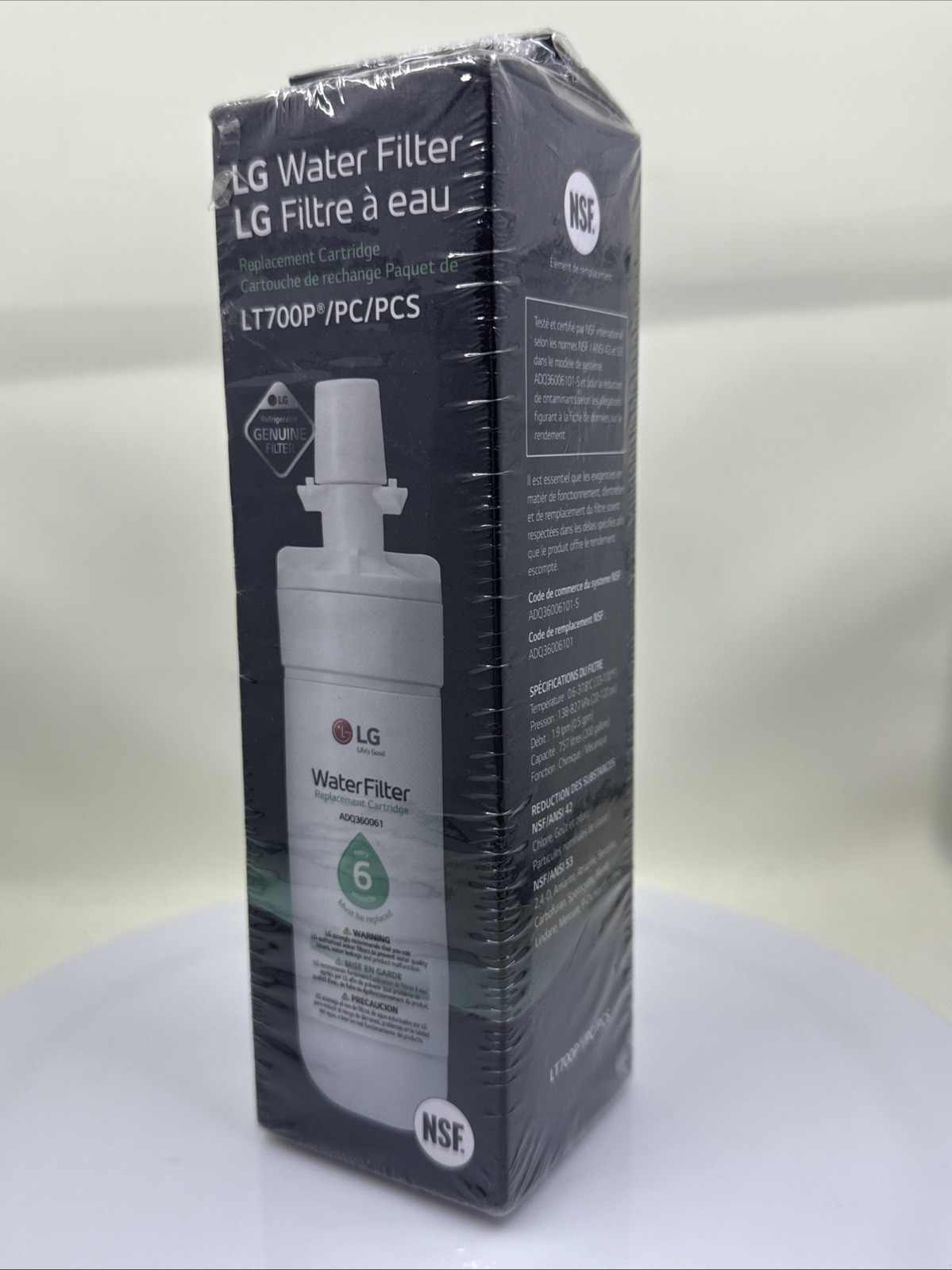 LG LT700P Refrigerator Replacement Water Filter ADQ36006101 OEM New