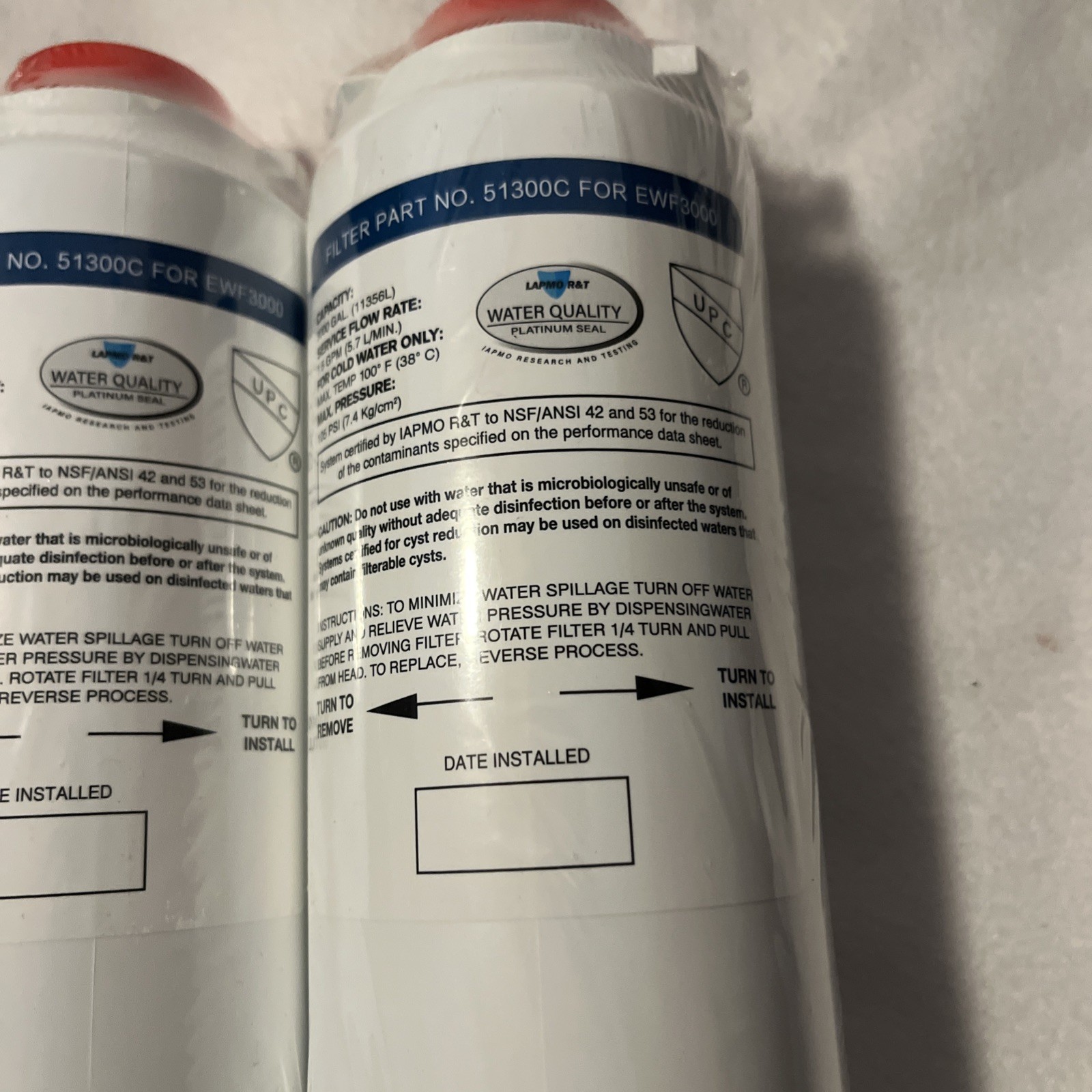 2 PACK 51300C Water Filter NO Chip for Elkay 51300C EWF3000 Ezh20 Bottle Filler