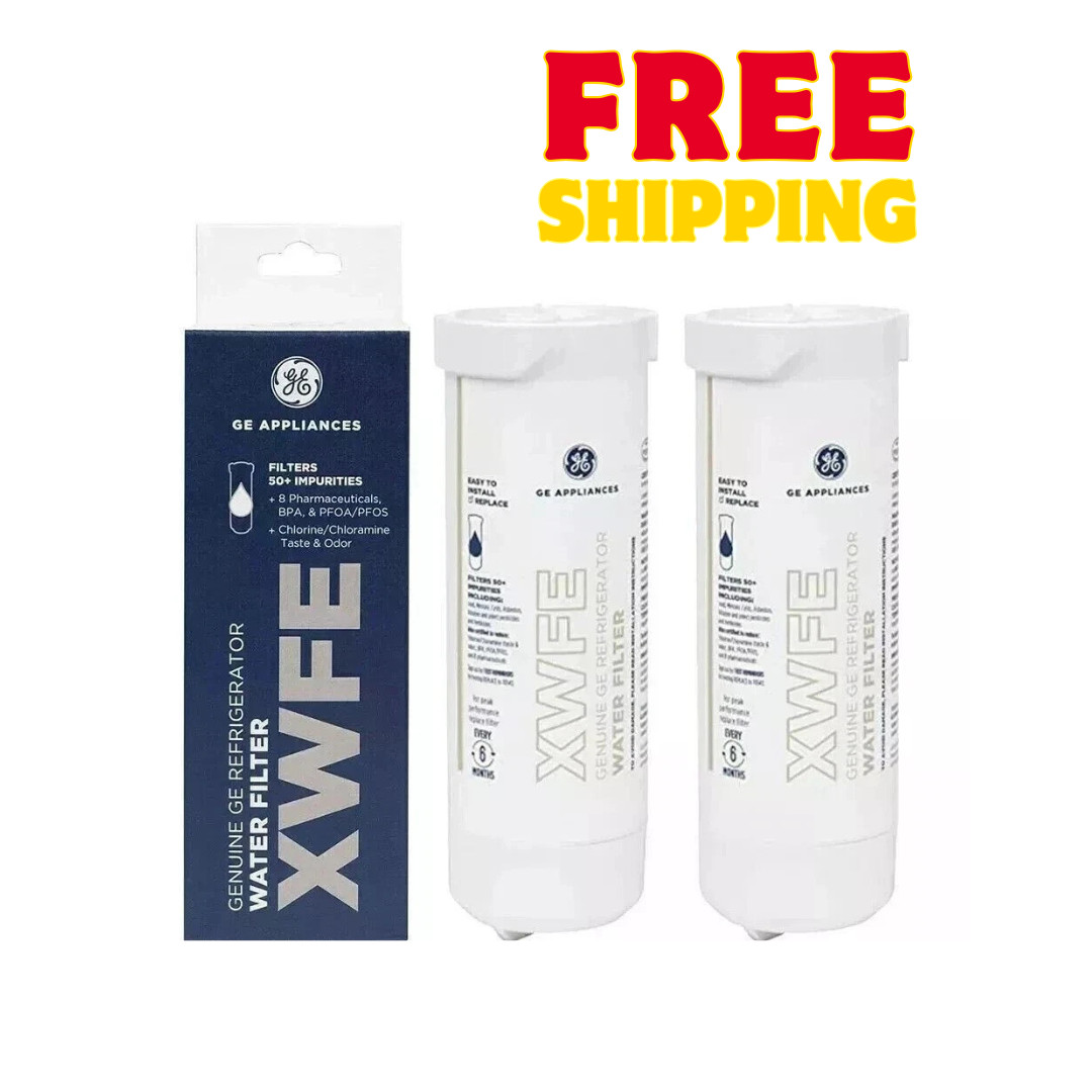 2 PACK GE XWFE Refrigerator Water Filter Replacment Without Chip New