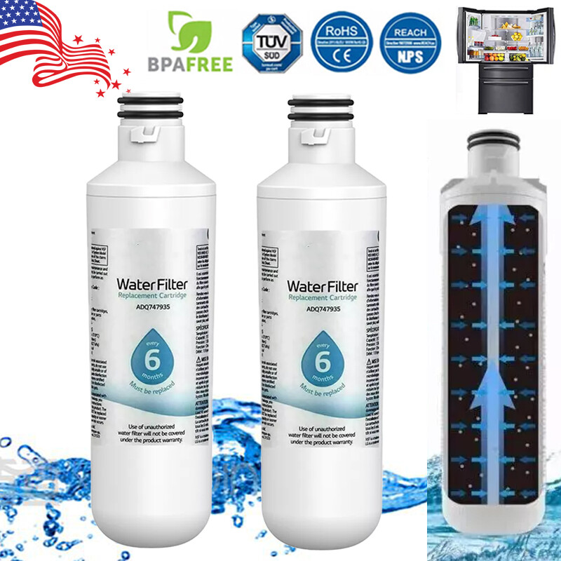2 PACK For LG-LT1000P ADQ747935 Refrigerator Ice Water Filter Replacement new