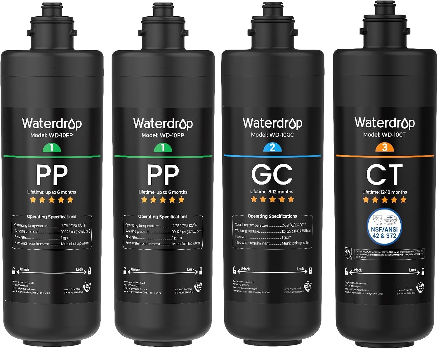 Waterdrop Under Sink 3-Stage Replacement Water Filter for Waterdrop TSA&B (4)