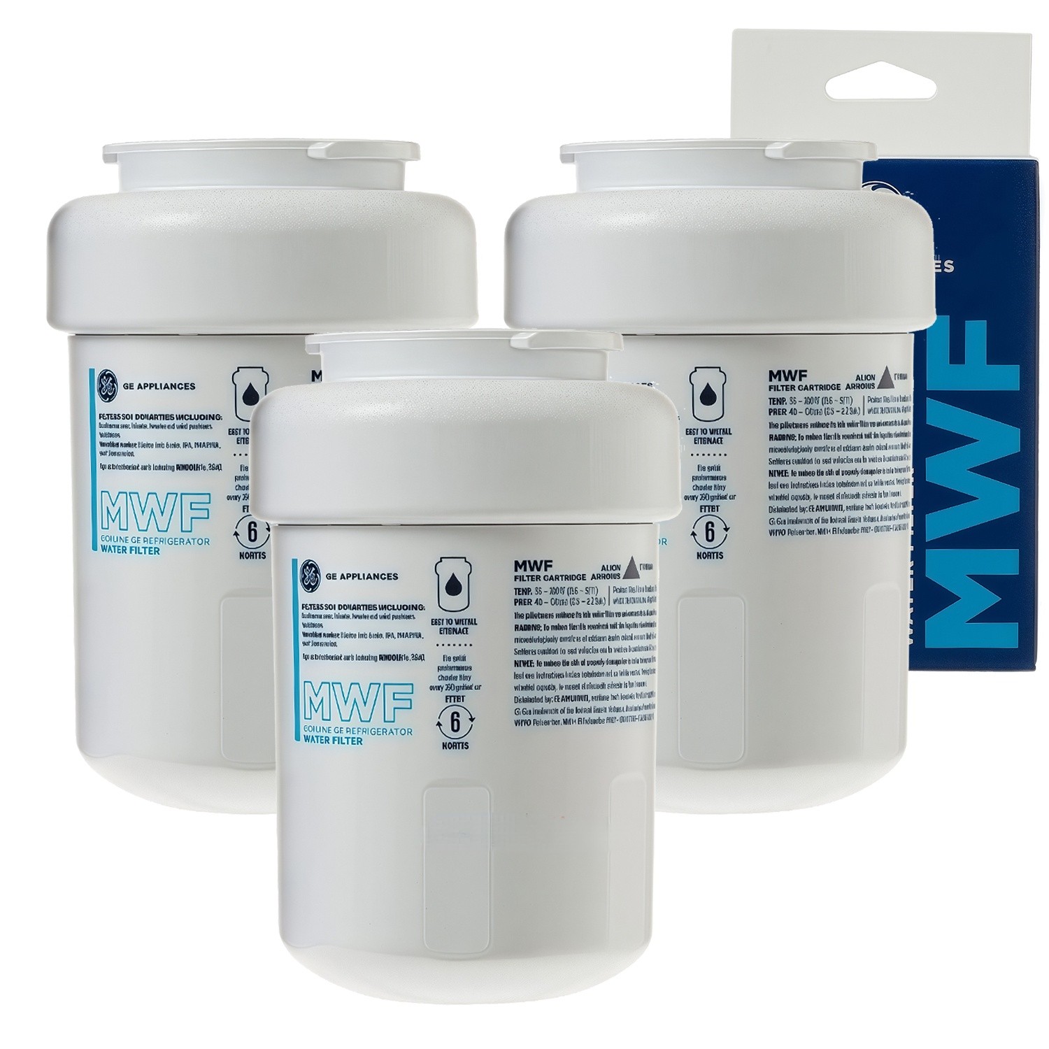 Sealed 3 PK GE MWF MWFP 46-9991 GWF Smartwater Genuine Refrigerator Water Filter