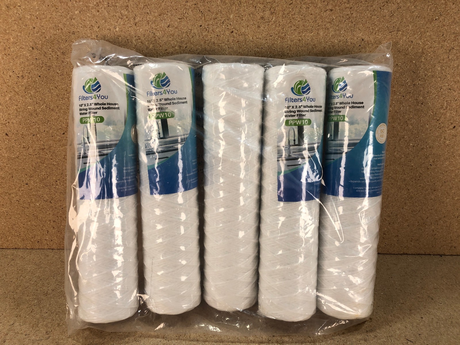 5 – Micron 10″ x 2.5″ Sediment Water Filter Cartridges Compatible Campbell 1SS