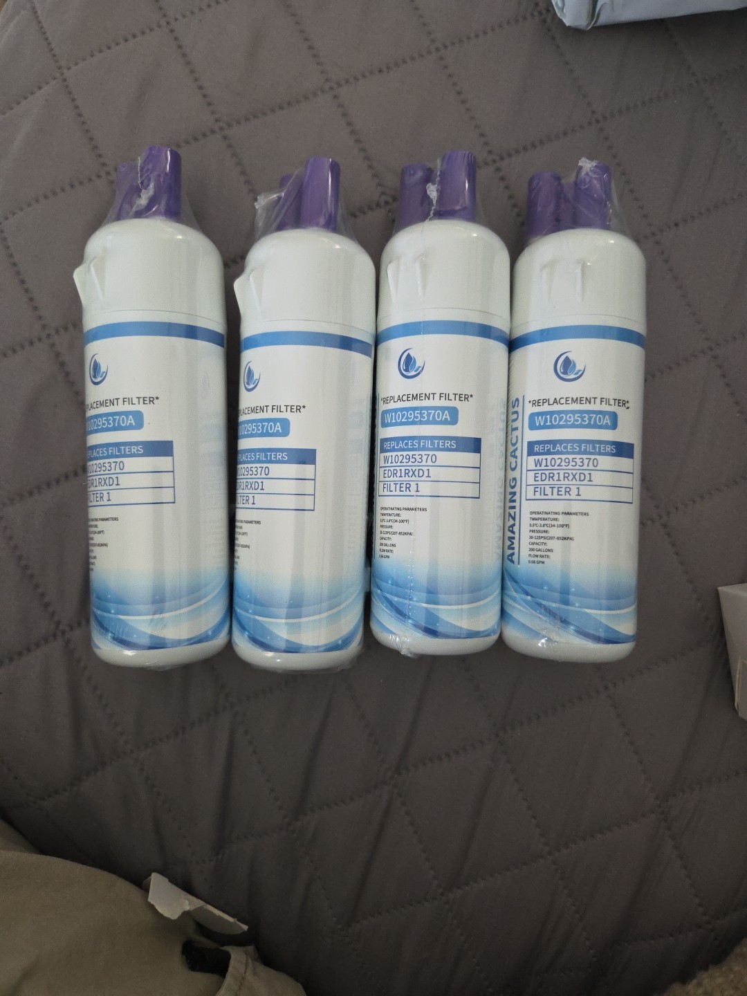 4 Pack Replacement For W10295370A EDR1RXD1 Filter 1 9081 46-9930 Ice water