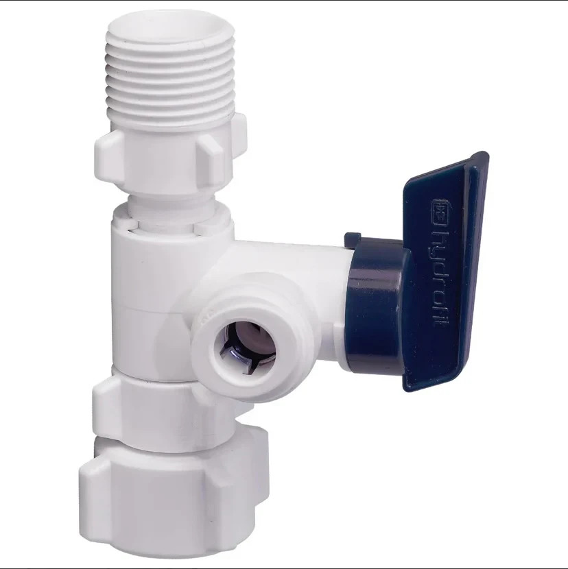 Under Sink Feed Water Adapter 1/4″ x 3/8″ or 1/2″ – RO System Connector