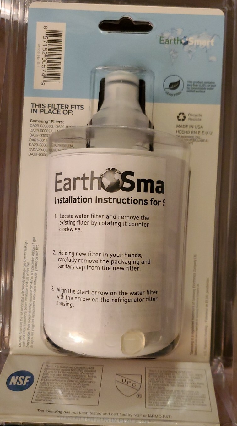EarthSmart Twist & Lock S-1 Refrigerator Replacement Water Filter 300 gal.